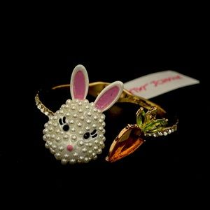 Betsy Johnson Somebunny Bracelet and Carrot cuff